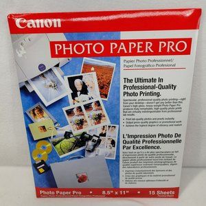 Canon Photo Paper Pro 8.5" x 11" For Canon Bubble Jet BJC-8200 New 15 Sheets